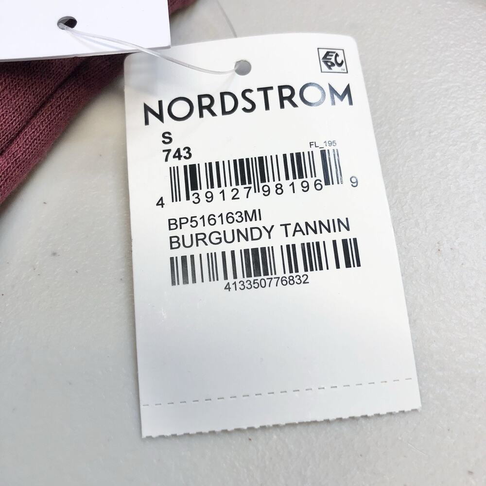 BP Nordstrom Sweatshirt Womens Small Burgundy Fleece Long Sleeve Pullover - Picture 5 of 8